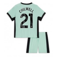 Chelsea Ben Chilwell #21 Tredjedraktsett Barn 2023-24 Kortermet (+ Korte bukser)